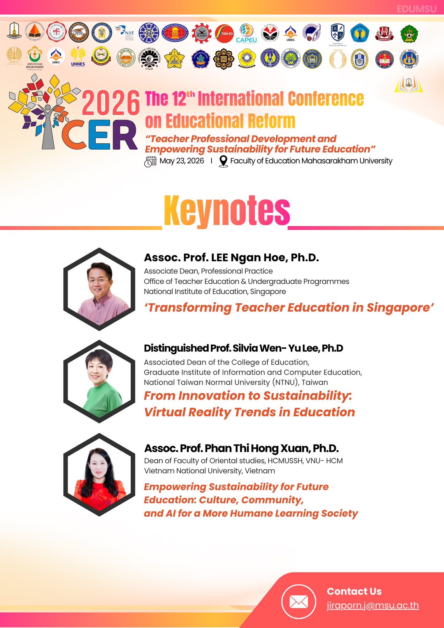 The 12th International Conference on Educational Reform 2026 (ICER 2026)